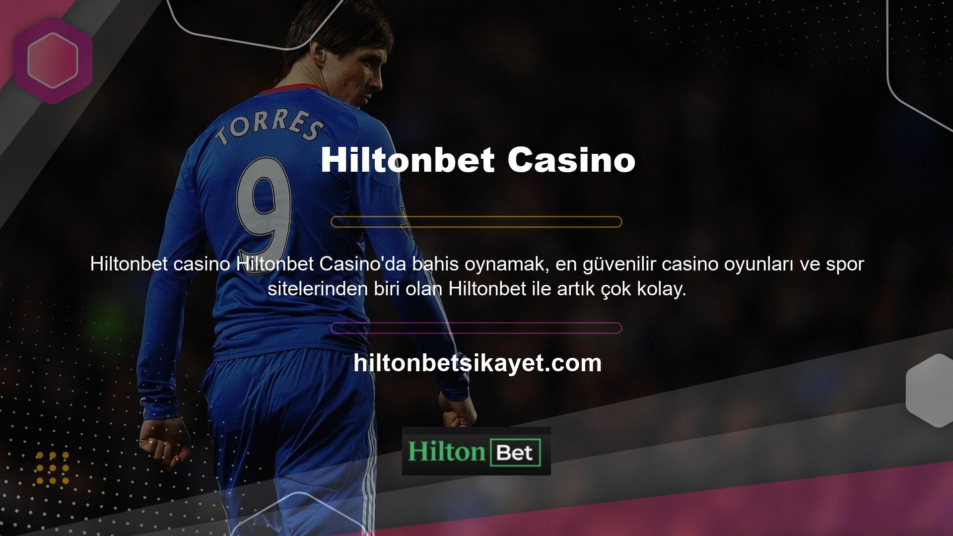 Hiltonbet web sitesine kaydolun ve her para yatırma işleminde büyük bonuslar kazanın